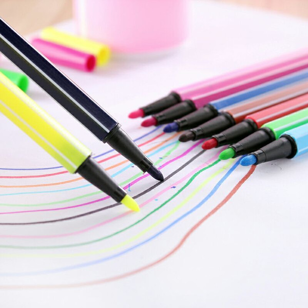 Hot 18 Colors Packing Drawing Pen for Children Kids Washable Environmental Painting Pen Gifts