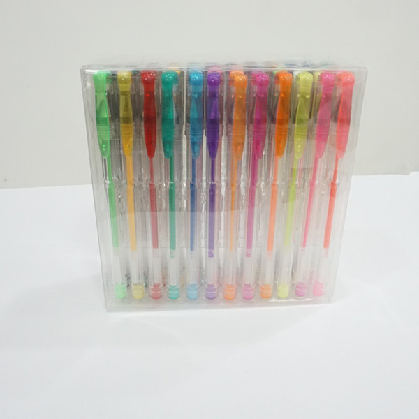 Amazon hot style spot wholesale color neutral pen 48 color gel flash metal pastel multi-color set