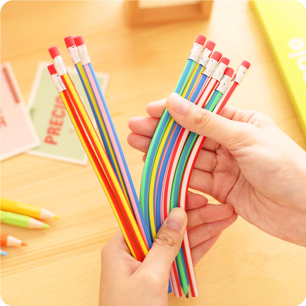 20Pcs Diy Bendable Flexible Soft Pencil Pace lapices Kawaii Stationery School Supplies Hot Boligrafos Pencils