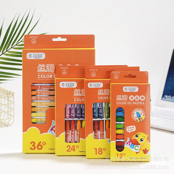 Children crayon color oil painting stick elementary school creative gifts kindergarten painting pen baby chalk,Clear color, non - toxic