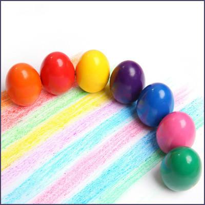 Nine - color solid egg crayons Painting supplies for children over three years of age Coloured graffiti School Stationery Boxed egg pen