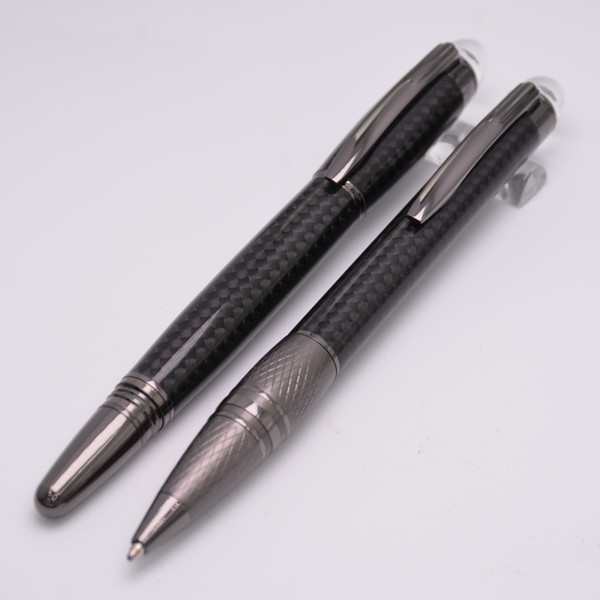 Wholesale Brand Pens Ultimate Carbon Features An Anthracite Carbon-fiber Barrel Decorated Roller Ball Pen / Ballpoint Pen Luxury Twist Gift