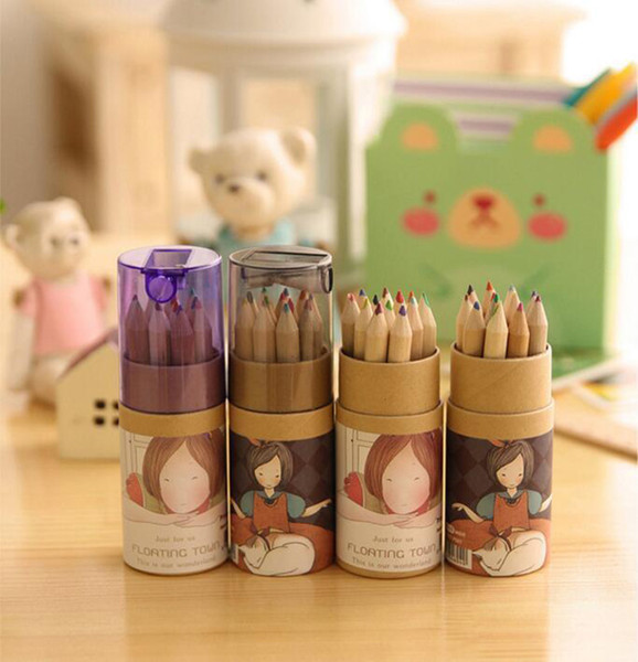 New 9cm Secret Garden Coloring Pencils Enchanted Forest Painting Pens Colored Pencils Creative Writing Drawing Tools 12 colors Colouring Pen