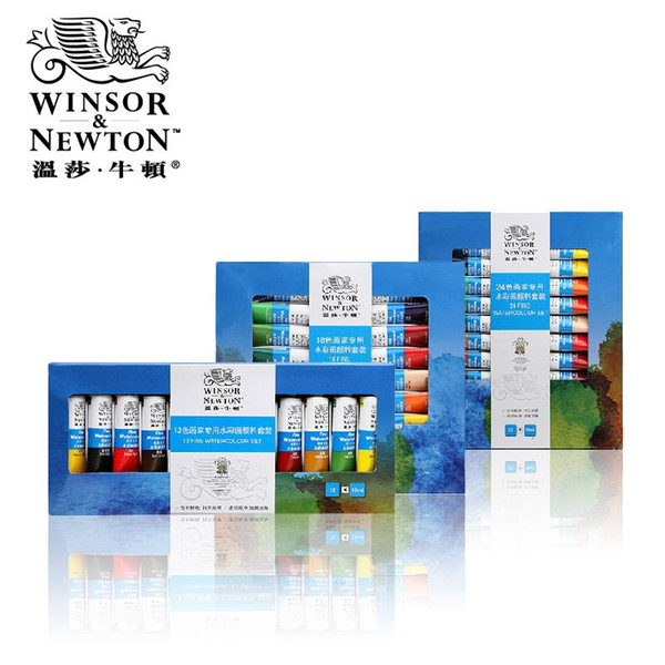 Wholesale-Winsor&Newton 18-24 Colors Professional Water Color Paints Artists Watercolor Painting Pigment Watercolors Set For Drawing New