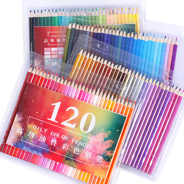 Professional Wooden 120Colored Pencils Set Lapis De Cor School Artist Painting Oil Color Pencil For Drawing Sketch Art Supplies