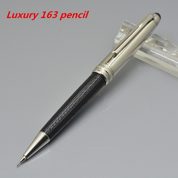 2019 New arrival Monte Pencil Meisterstek #163 Black Resin Silver clip Mechanical pencil 0.7mm office school suppies For Luxury Write Gift