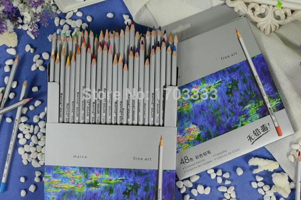 New High Quality 72 Color Marco Fine Art Drawing Oil Base Non-toxic Pencils Set For Artist Sketch Free Shipping