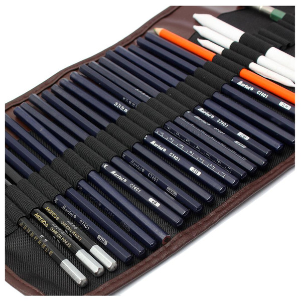 18x Sketch Pencils + Charcoal Pencil Eraser Kit Art Craft for Drawing Sketching