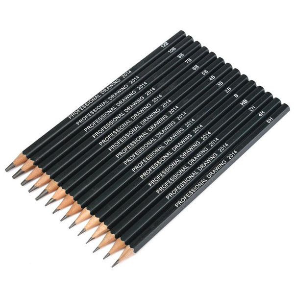 14pcs Sketch Pencils Charcoal Pencil Set Paper Pen Drawing Set School Art Supplies Tool Potloden Drawing Pencils