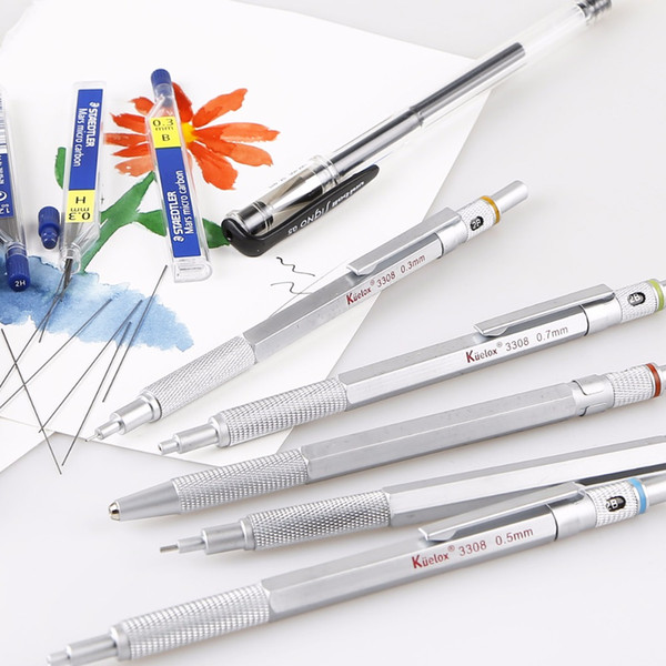 Mechanical Pencil 0.3mm 0.7mm 05mm 0.9mm automatic pencil matte metal High Quality Drafting Mechanical drafting supplies