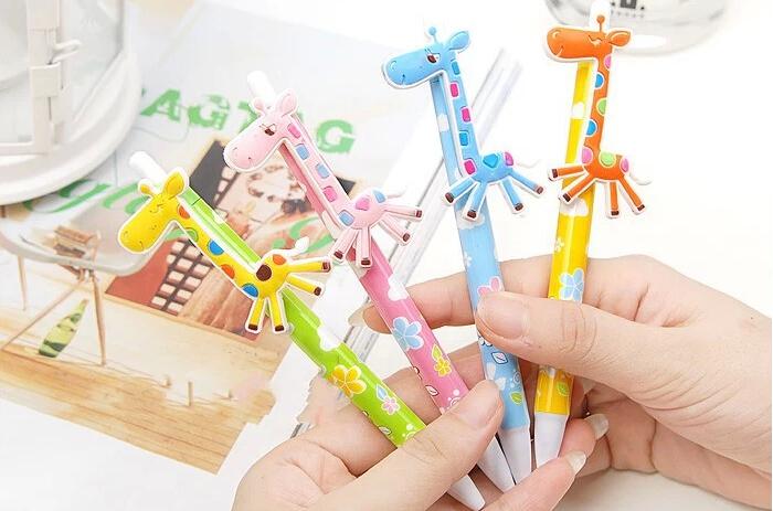 Wholesale - Stationery Cartoon Giraffe Rollerball Pens Ball-point Pen Lovely Pencil Children's Toys Gifts New Specials