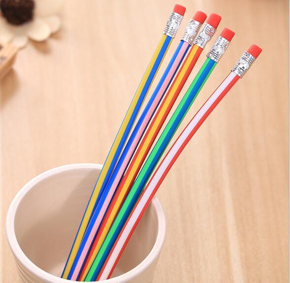 Magic Bendy Flexible Soft Pencil Cute Stationery Colorful with Eraser Student School Office Use Writing Supplies