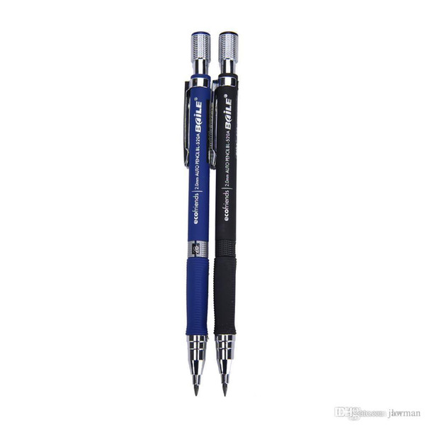 Wholesale- 1PC 2B 2.0 mm Blue Black Lead Holder Pen Mechanical Pencils Drafting Drawing Pencil for Sketching School Office Stationery