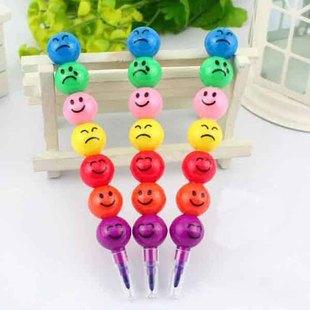 1000 pcs Stationery Colorful WaterColor Brush Smiley Cartoon Pens Pencil Markers Children's Toys Gifts Watercolor pen 7 colors free shipping