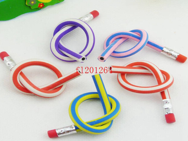 Fedex DHL Free shipping 2015 New Creative Stationery Magic Soft Pencil Flexible Plastic Pencil Easily Bend Pencil,500pcs/lot