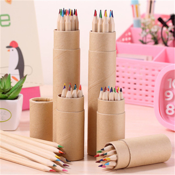 12 Color Wooden Drawing And Writing Pencil Sets Environment Friendly High Quality Children Gifts Sketching Learning Tool Hot Sale