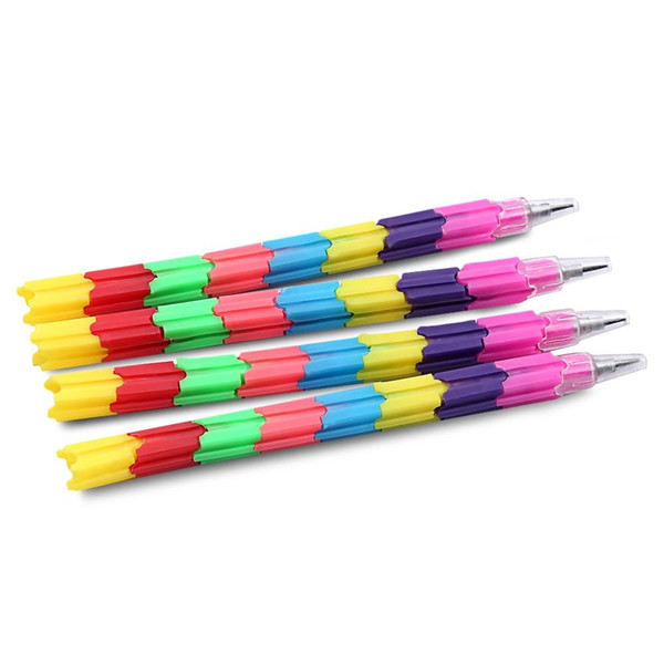 4pcs Building Blocks Pencil Bullet Creative Stationery Home Office Supplies Bullet Writting pencil For Kids Gifts stationery Non-Sharpening