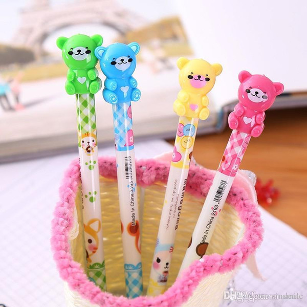 Wholesale-2 pcs/lot Kawaii Cartoon Little bear Automatic pencil stationery office material escolar papelaria school supplies Free shipping