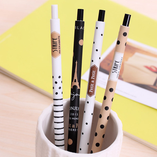 Mechanical Pencil 4 Pcs/lot 0.5mm Cute Kawaii Plastic Lovely Dots Tower Automatic Pen For Kid School Supplies Free Shipping