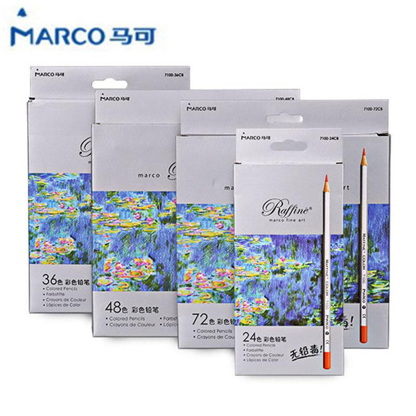 Marco Raffine Fine Art colored pencils 72 Colors Drawing Sketches Mitsubishi Colour Pencil School Supplies Secret Garde Pencil