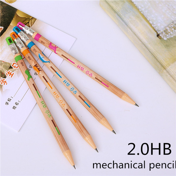 Mechanical Pencil 2.0 mm Lead Refill can add pencil refills Automatic Pencil 4 colors random 10PCS Color Random