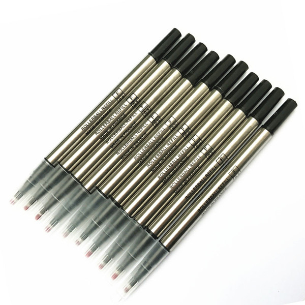 Free Shipping 10 Pcs/lot 0.5mm Parker Pen Refill Design Good Quality Black Rollerball Pen Ink Refill for Gift School Office Suppliers