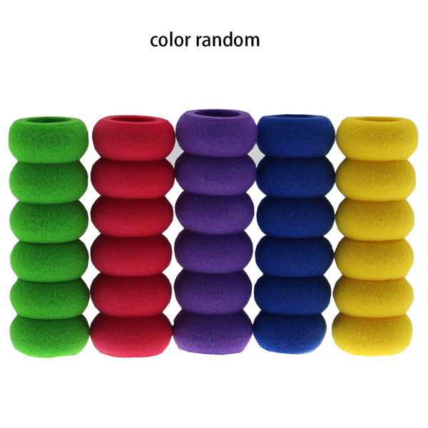 10pcs Cap Non-toxic Non Slip Hand Protection Foam Pen Lightweight Grips Ridged Pencil Handwriting Eco-friendly