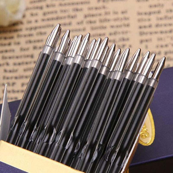 100pcs/lot 0.7mm Ballpoint Pen Refill Suitable for Retractable Pen Black/BlueRed Ink Writing Pen Refills School Office Supplies Papelaria