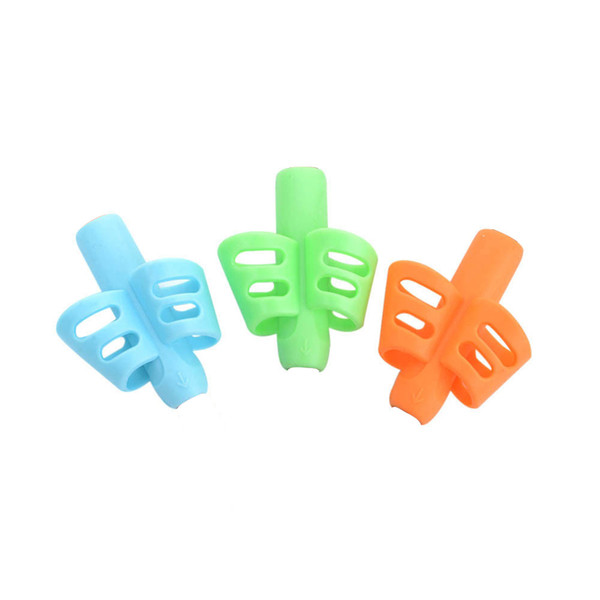 Ergonomic Silicone Two Finger Children Pencil Holder Grip Soft Non-toxic Training Tools Writing Aid Grip Posture Correction