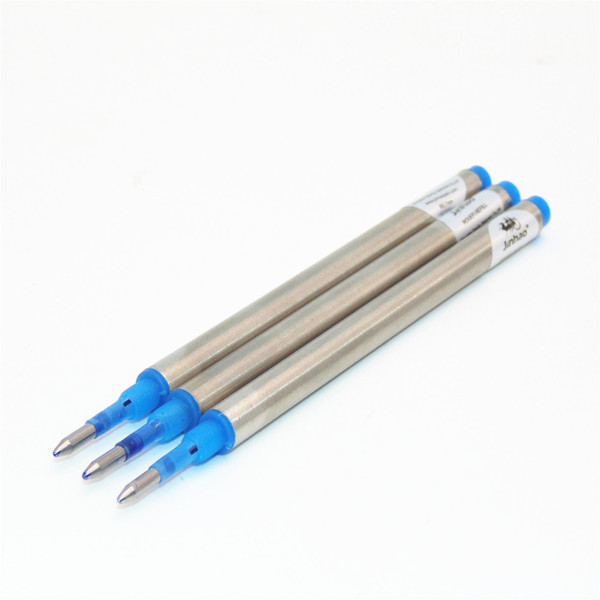 Wholesale-3pcs Jinhao Blue Spiral ink Refill Rollerball pen Refill Nib Medium Advanced ink