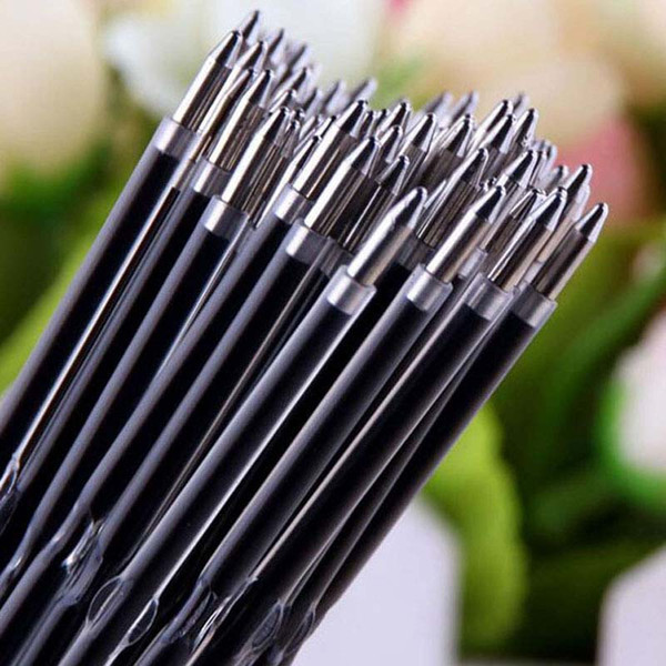 100pcs/lot 0.7mm Ballpoint Pen Refill Suitable for Retractable Pen Black/BlueRed ink High Quality Writing Pen Refills Stationary