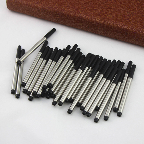 10pcs/provide Mini Crocodile 9cm Rollerball Refill Metal Rod Black Ink 0.5mm Sign Pens Refills School Office Supplies