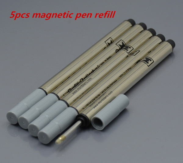 Hot Sell - 5pcs High quality Monte magnetic pen refill Black roller pen refill school Writing special stationery accessories ink