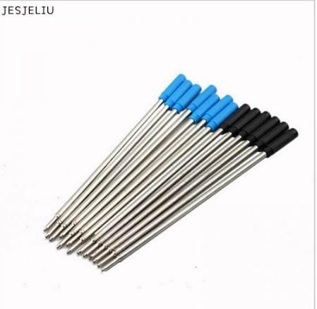 JESJELIU 10Pcs High Quality cross Style Ballpoint Pen ink Refills suit - BLACK and Blue Useful