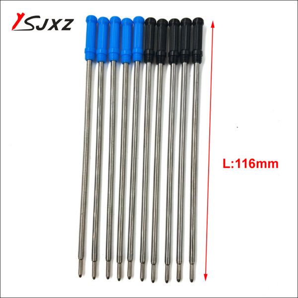 10 PCS/set High Quality blue black Metal Ballpoint Pen Refills L116mm 0.7mm