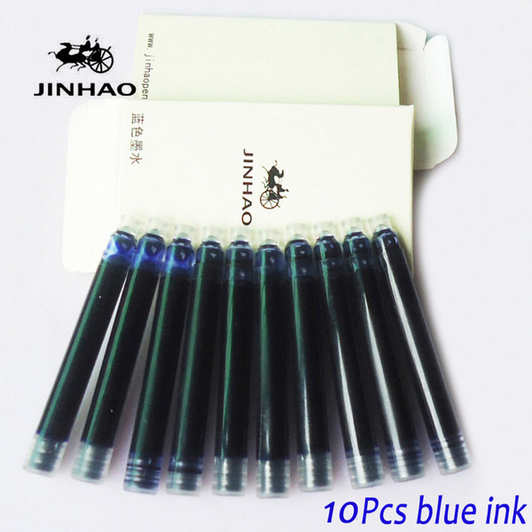 10Pcs Jinhao 450 Fountain pen Black Blue ink Cartridges Refill Universal design jinhao Pen ink Accessories