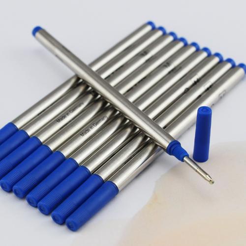 Hot Sell-10 Pcs High Quality Blue or Black Ink Refill For Roller Ball Pens Smooth Writing M Pen New