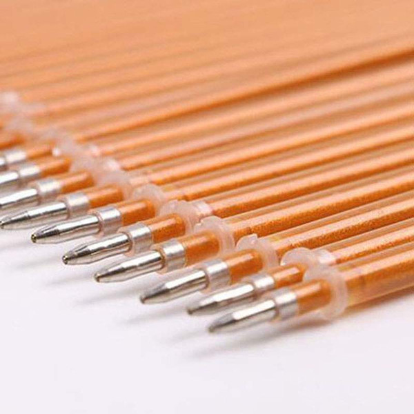 High-grade 60 pcs/lot Cute Gold ink Gel Pen Refill 0.4MM Wholesale Office School Supplies Gift For Kids Chidren Pen Refills Papelaria