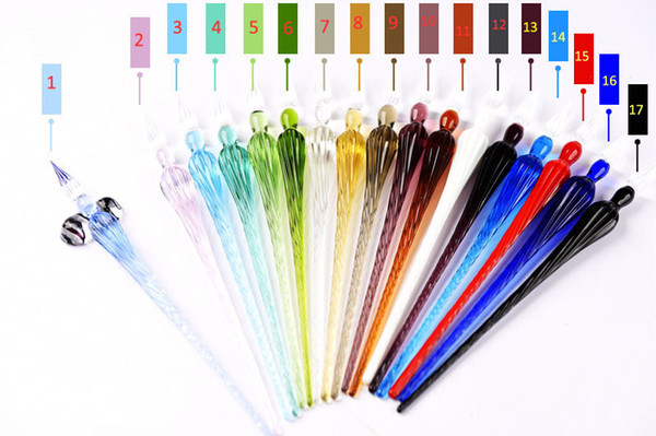 Glass Drip Fountain Pen Vintage Glass Dip Dipping Pen Signature Filling Ink Fountain Pens With Gift Box New