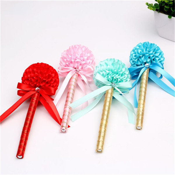 2018 Hot sell Fashion Cloth flower ball Wedding Sign pen Fountain Pen Kawaii Individuality Signature pen