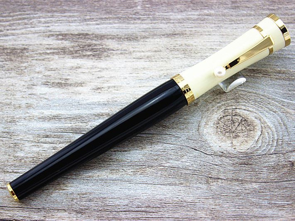 Luxury Greta Garbo Special Limited Edition Roller Ball Pen Screw Type Cap Unique Executive Writing Pens With Pearl Clip