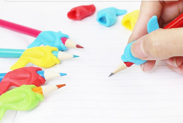 Fish Style Pencil Grips, Ergonomic, Writing Aid for Righties, 5 Assorted Colors