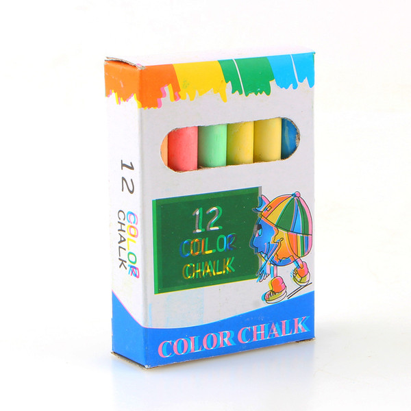 12 pcs/Lot Dustless Chalk Pen Drawing Chalks For Blackboard 6 Colors Stationary Office School Supplies Accessories tizas escolar