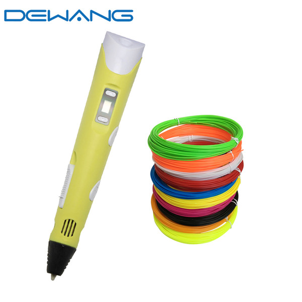 DEWANG 3d Handle Creative Printing Pen for Christmas Birthday Gifts Children 3 d Drawing Pen with Rods Filaments Pluma 3d stylo