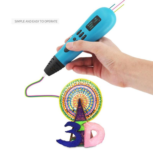 DEWANG D11 OLED Children 3D Printing Pen 12V/2A 3D Arts and Crafts Drawing Graffiti Pens Kids Child Education Tools