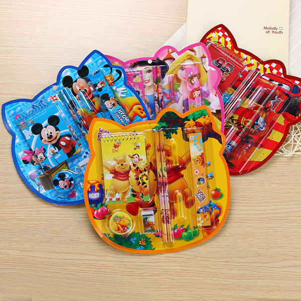 Wholesale - New Practical children stationery suit children's birthday gift school supplies children's prize rubber set IA017