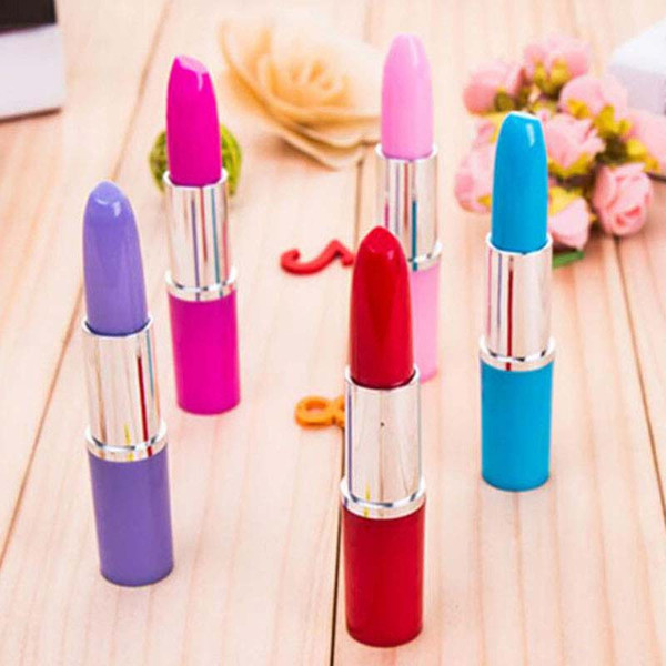 20pcs/lot Lipstick Shape Ballpoint Pens Writing Pens Children Prize Gifts Carry Convenience Writing Supplies Papelaria