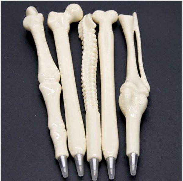 Skeleton Bone Pens Creative novely ball point pen bone shaped pen nurse doctor student writing pen Stationery kids Learning gift