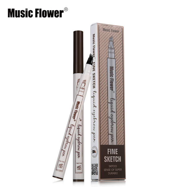 Music Flower 3 colors Liquid Eyebrow pencil wateroof and durable