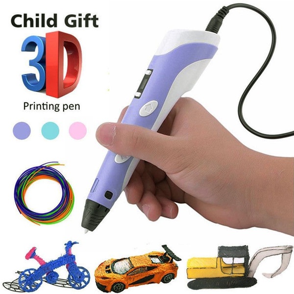 3D Pen intelligent 3D Printing Pen LED Screen DIY Drawing 1.75mm ABS Filament Kids Toy Gift Children Drawing Magic